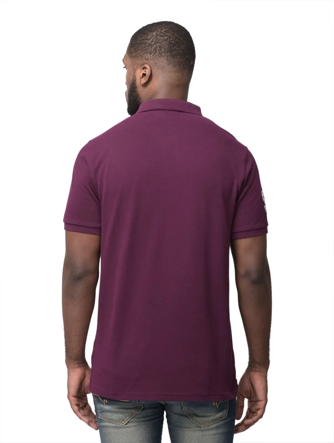 Deep purple polo neck t-shirt - Thumbnail 5