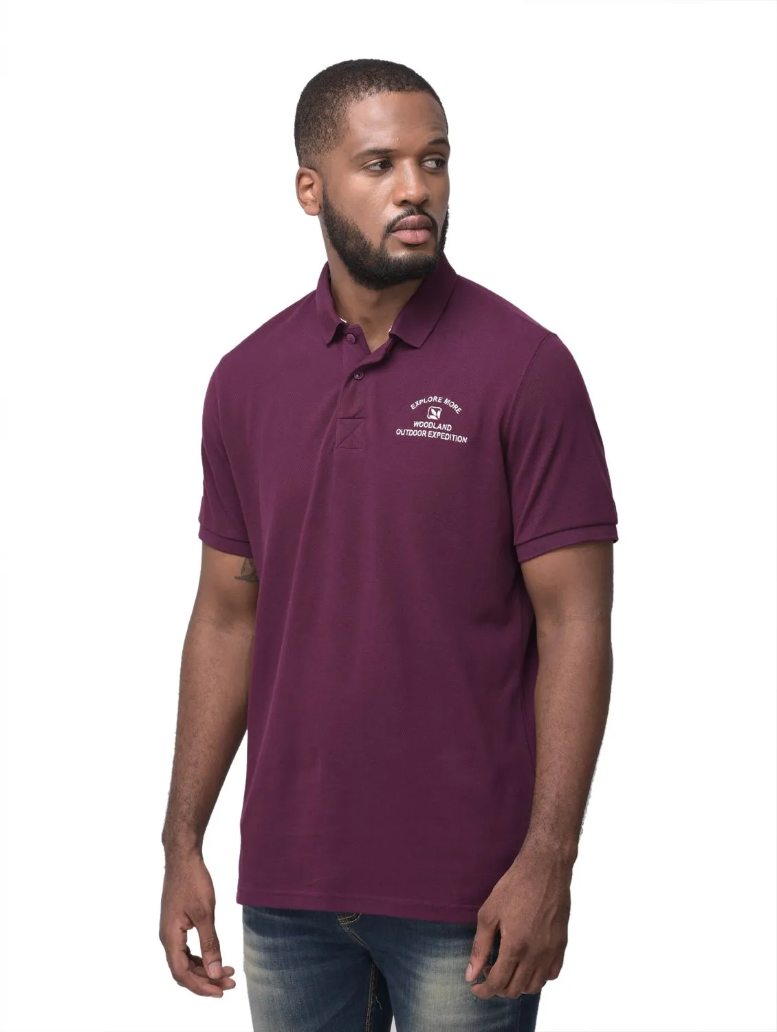 Deep purple polo neck t-shirt - Thumbnail 6