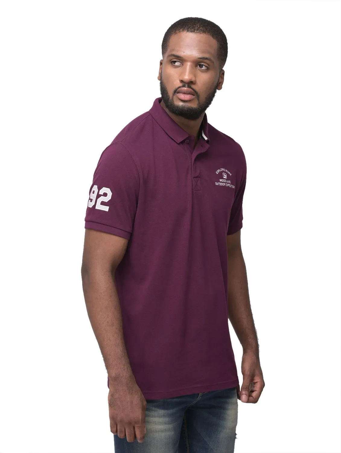Deep purple polo neck t-shirt - Thumbnail 7