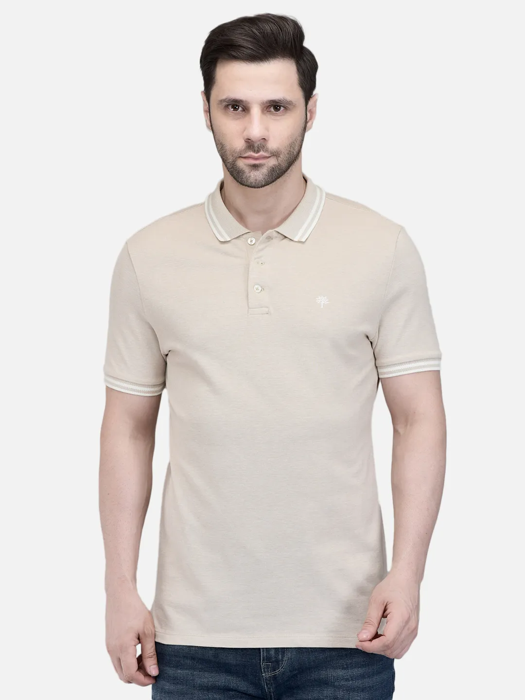 khaki-cotton-spandex-polo-tshirt