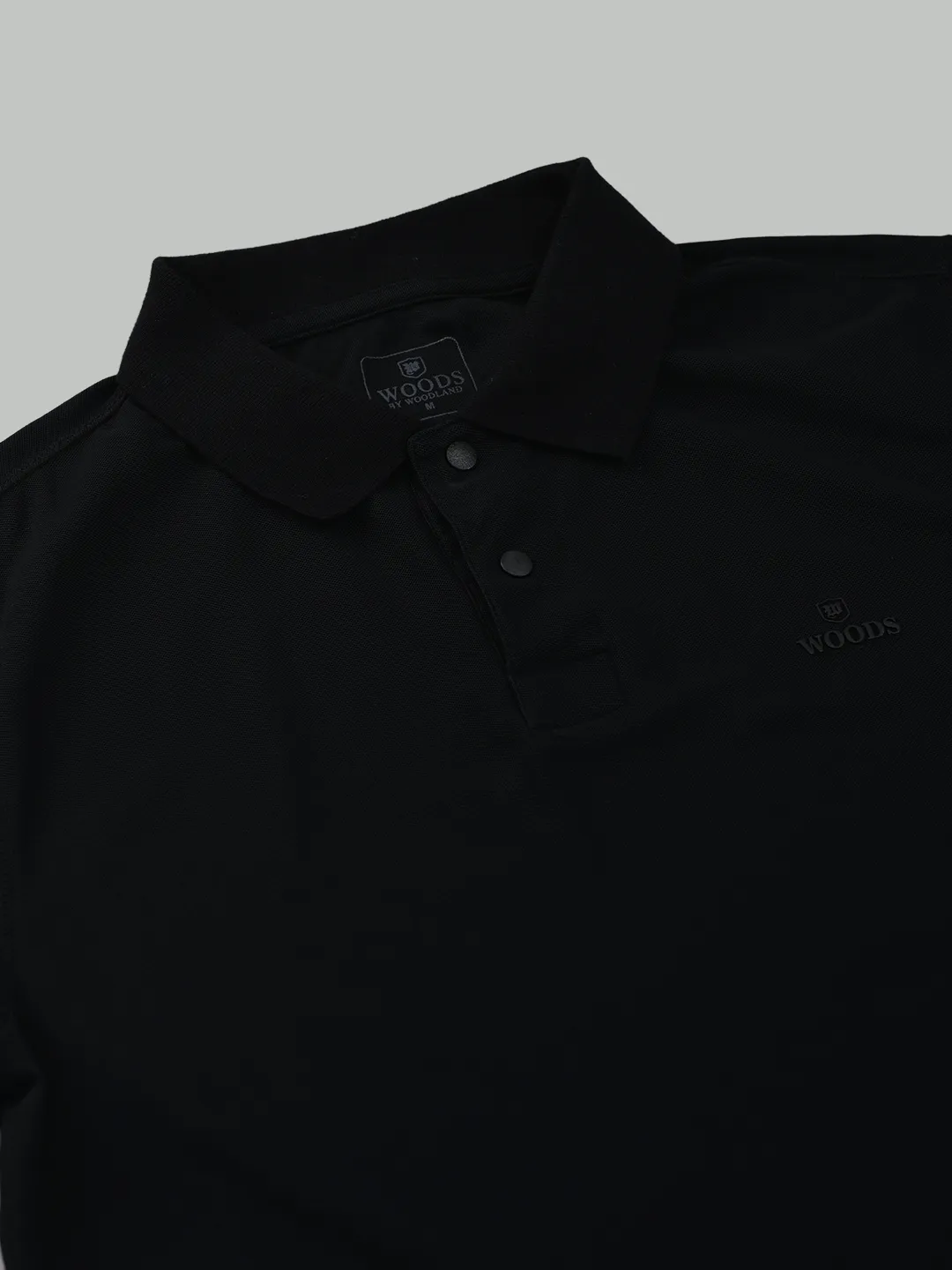 Men Black Polyester Piqué Polo T-Shirt - Thumbnail 5