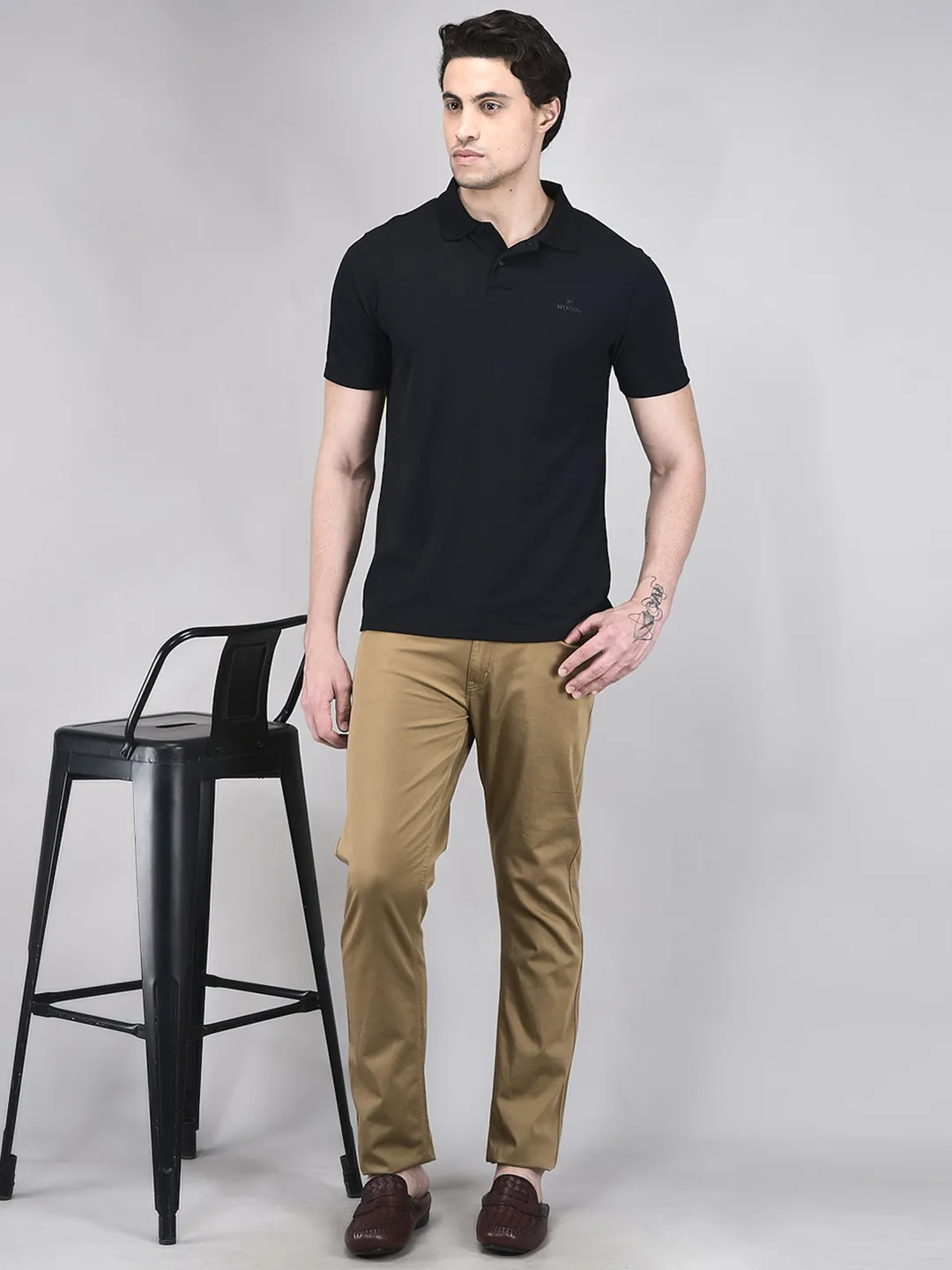 Men Black Polyester Piqué Polo T-Shirt - Thumbnail 7