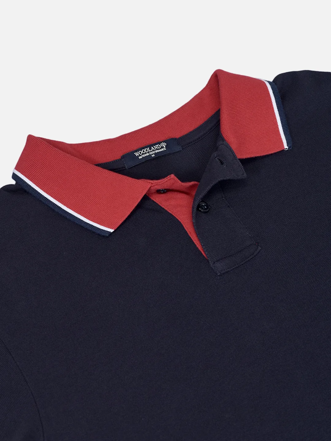 Woodland Men Navy Cotton Pique Polo T-Shirt 5