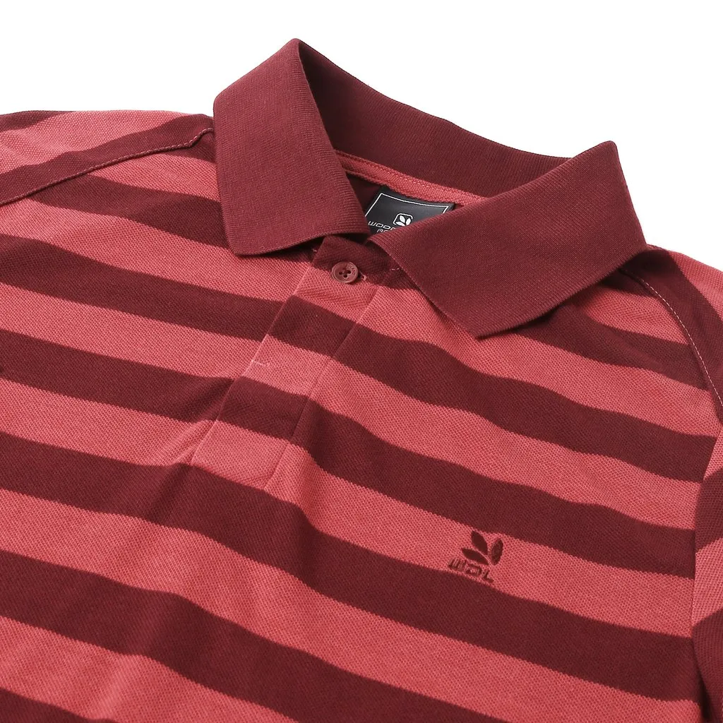 Wine/Pink Polo For Men - Thumbnail 5