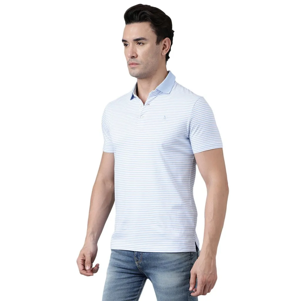 Sblue/White Polo For Men - Thumbnail 2
