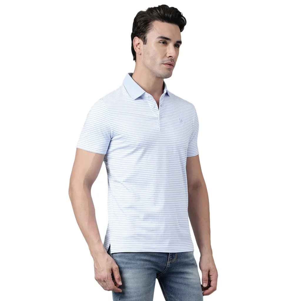 Sblue/White Polo For Men - Thumbnail 3