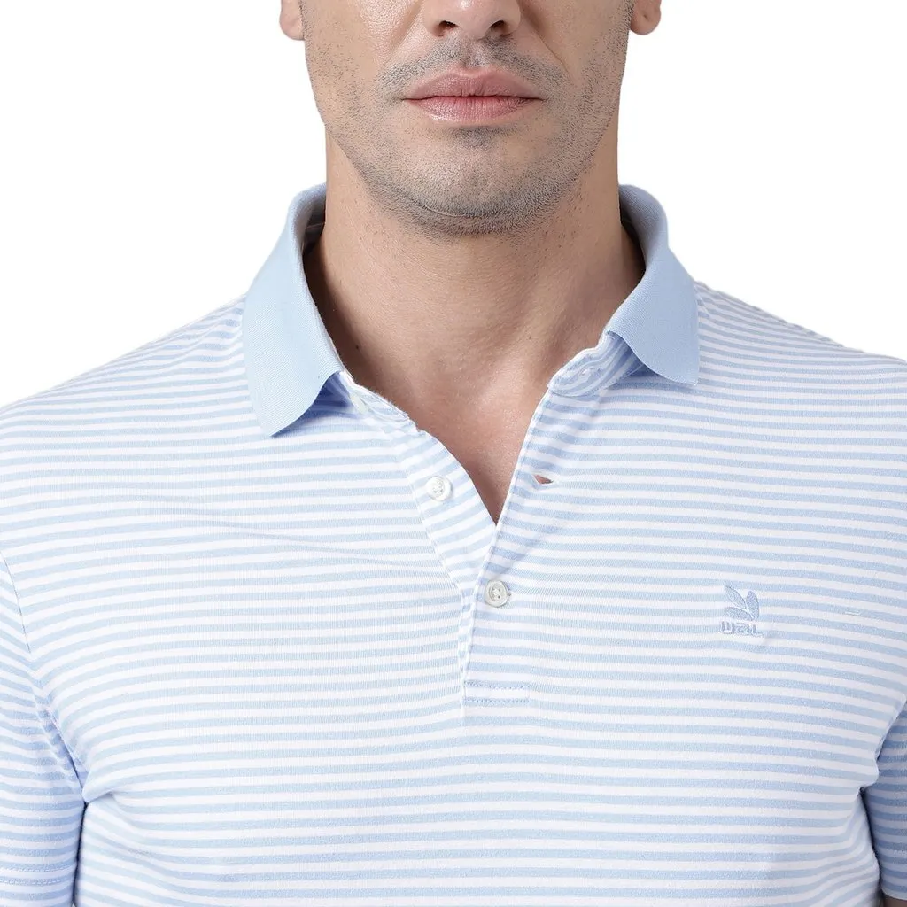 Sblue/White Polo For Men - Thumbnail 4