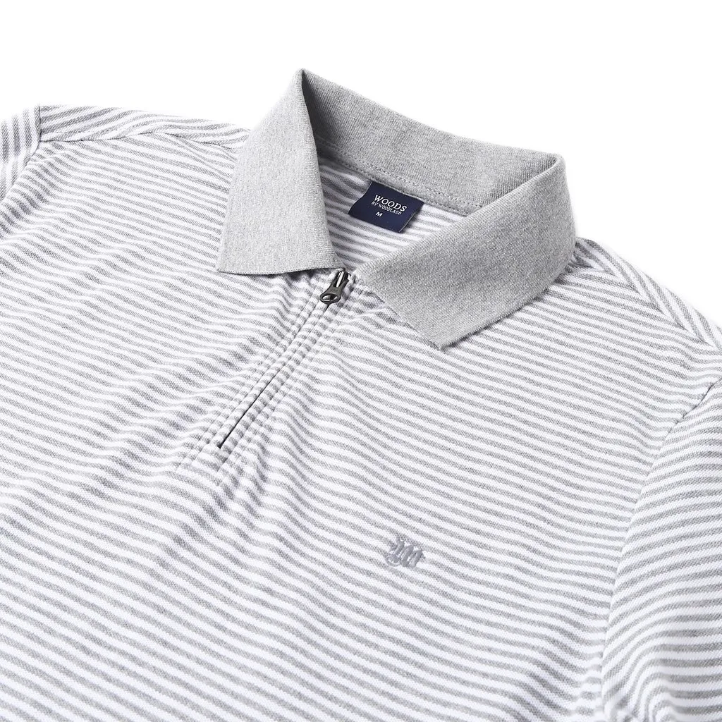Grey/White Polo for Men - Thumbnail 5