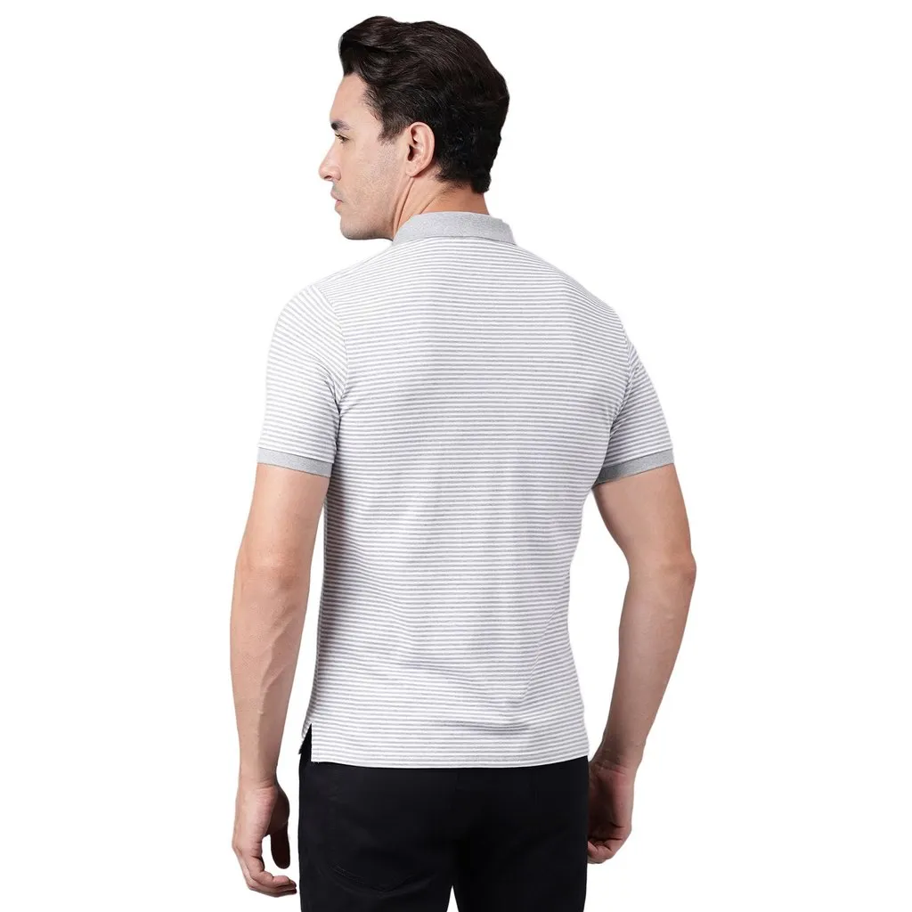 Grey/White Polo for Men - Thumbnail 6