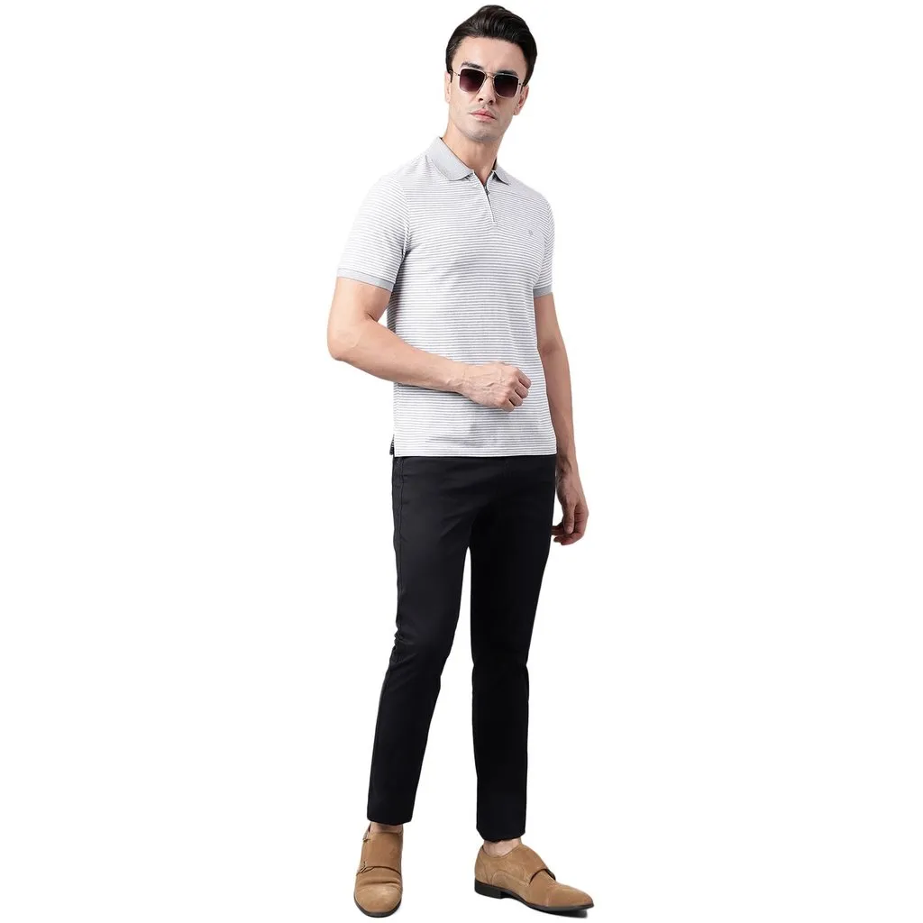 Grey/White Polo for Men - Thumbnail 7