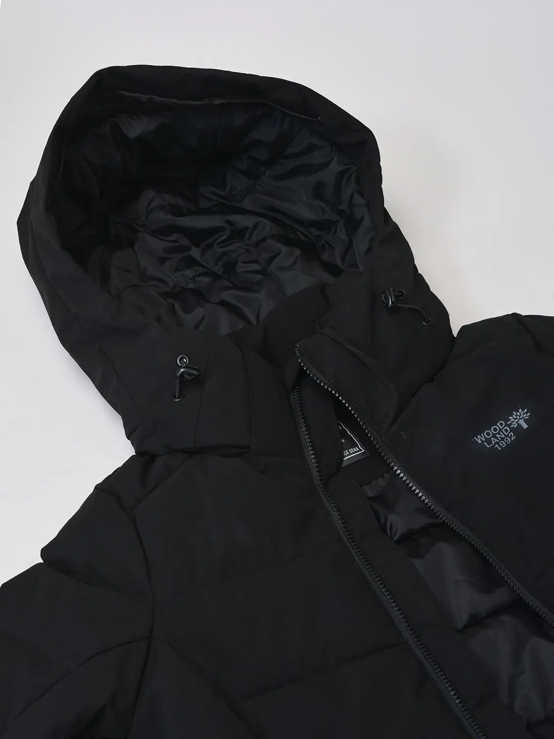 Black jacket for ladies with hood - Thumbnail 5