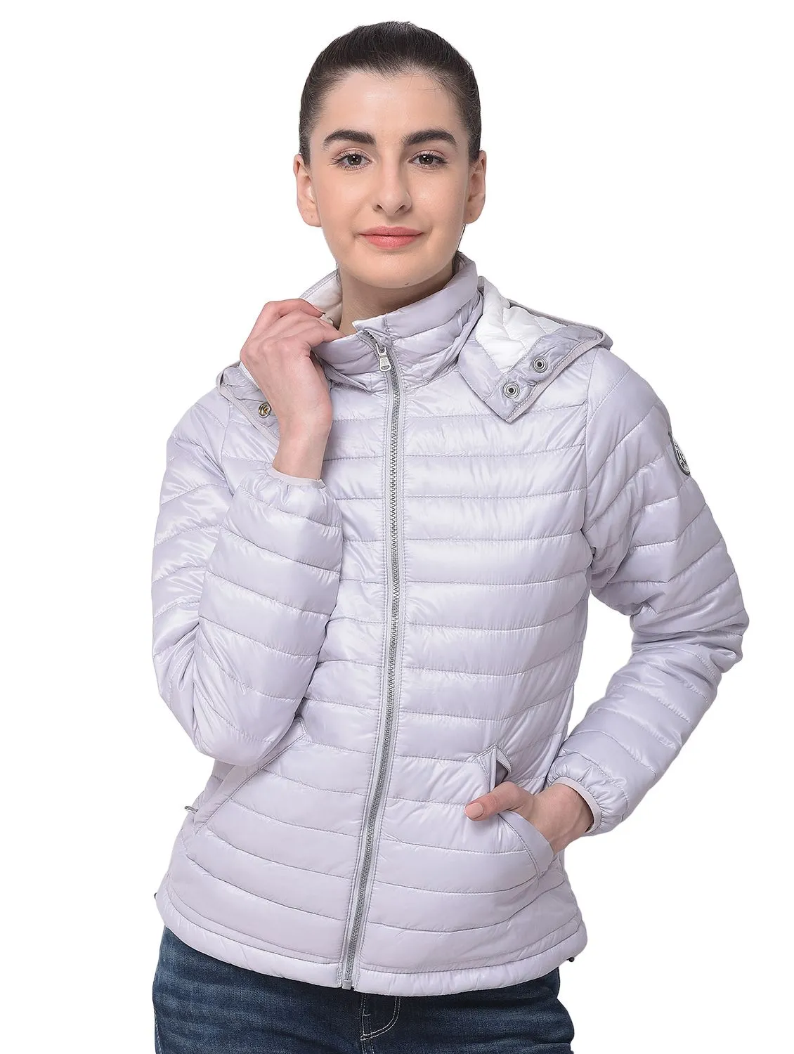 Silver grey full sleeves jacket - Thumbnail 2