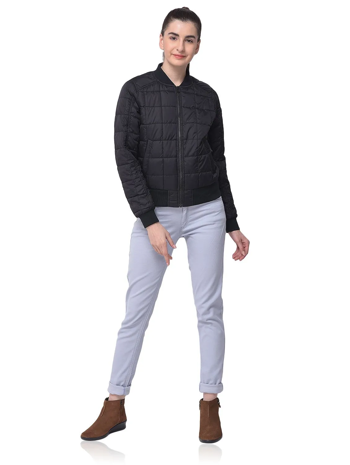 BLACK Quilted Jacket - Thumbnail 1
