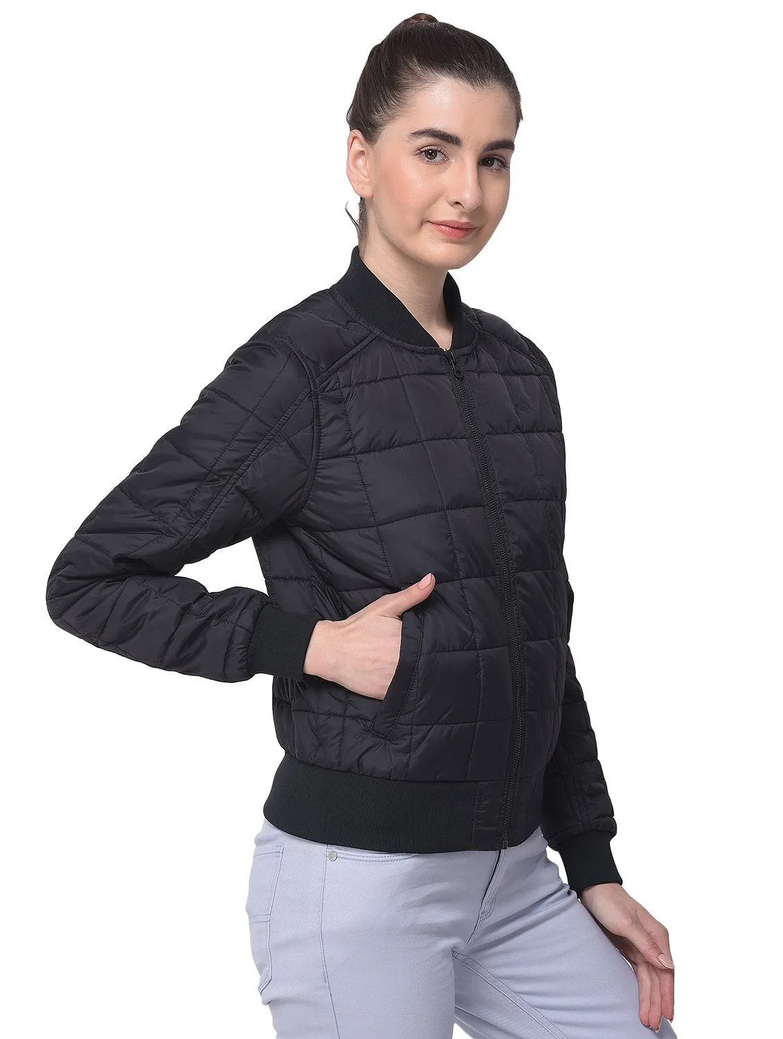 BLACK Quilted Jacket - Thumbnail 7