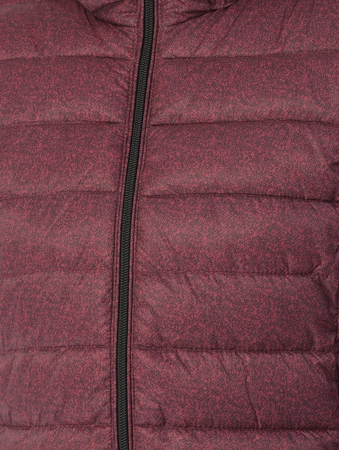 Wine/Black quilted jacket - Thumbnail 3