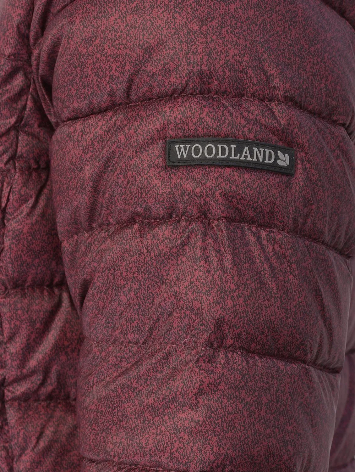 Wine/Black quilted jacket - Thumbnail 4
