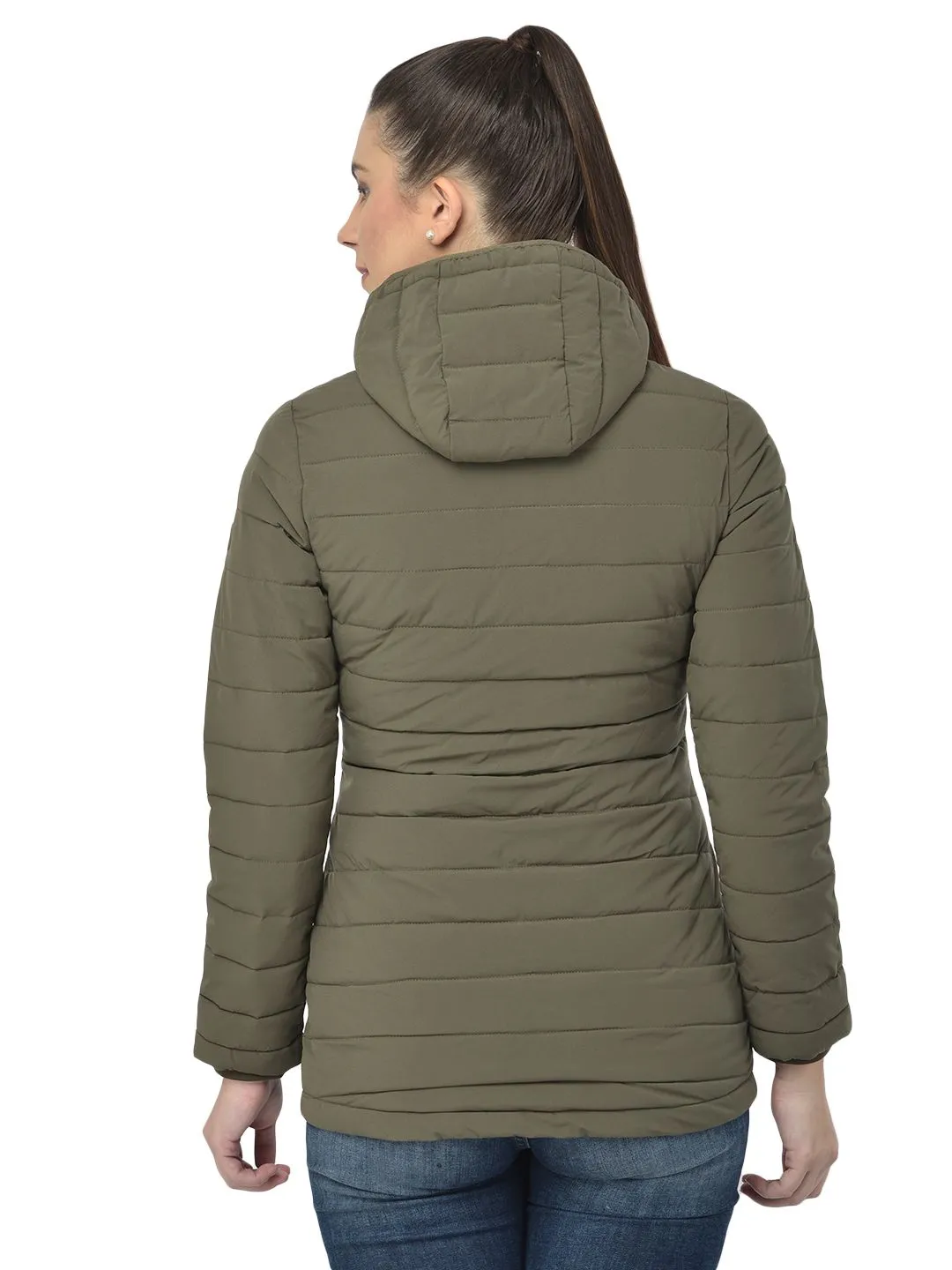 Woodland Olive Long jacket - Thumbnail 4