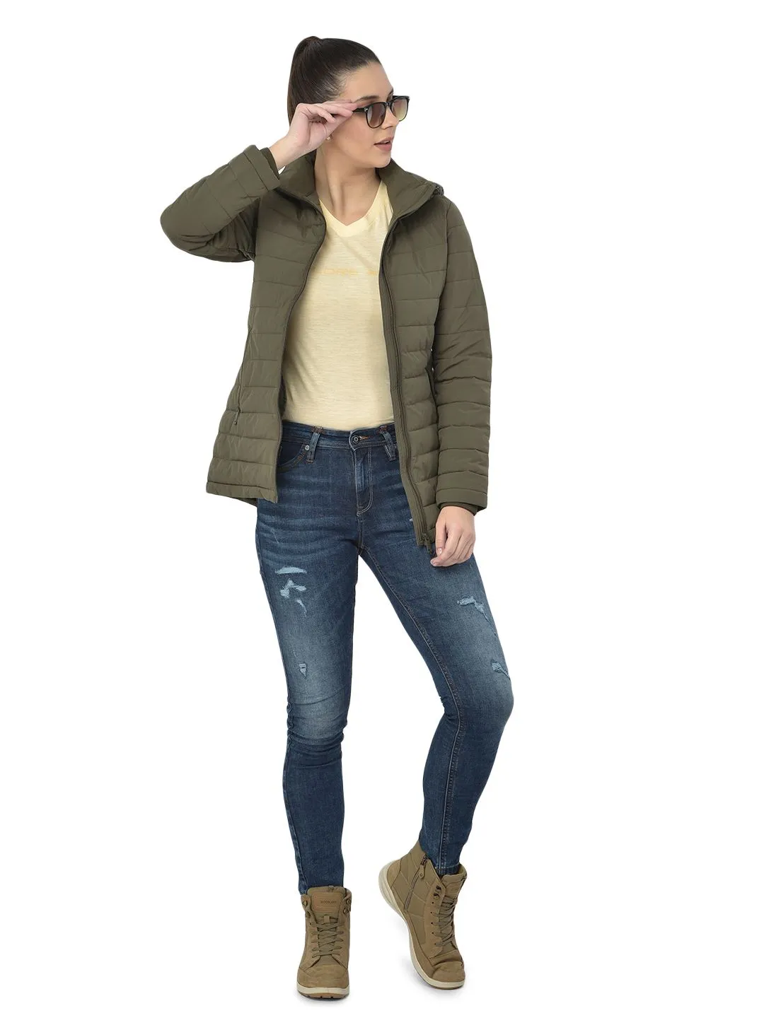 Woodland Olive Long jacket - Thumbnail 7