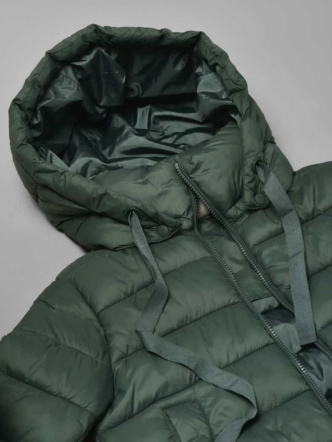 Green jacket for ladies with hood - Thumbnail 5