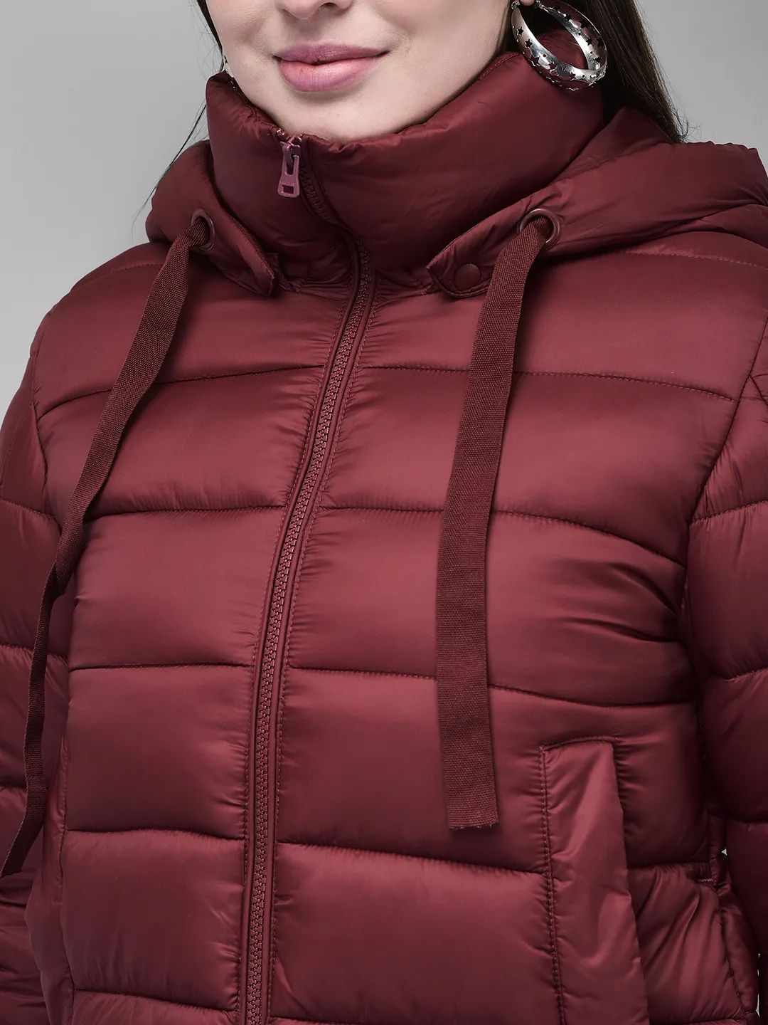 Pomegranate jacket for ladies with hood - Thumbnail 4