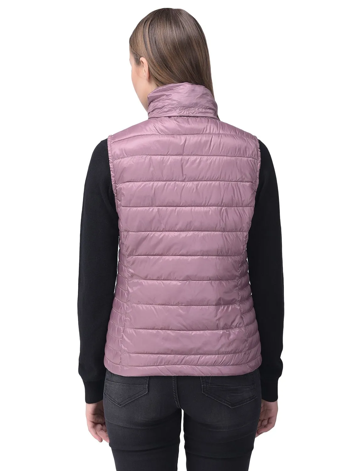 Wistful mauve quilted sleeveless jacket - Thumbnail 5