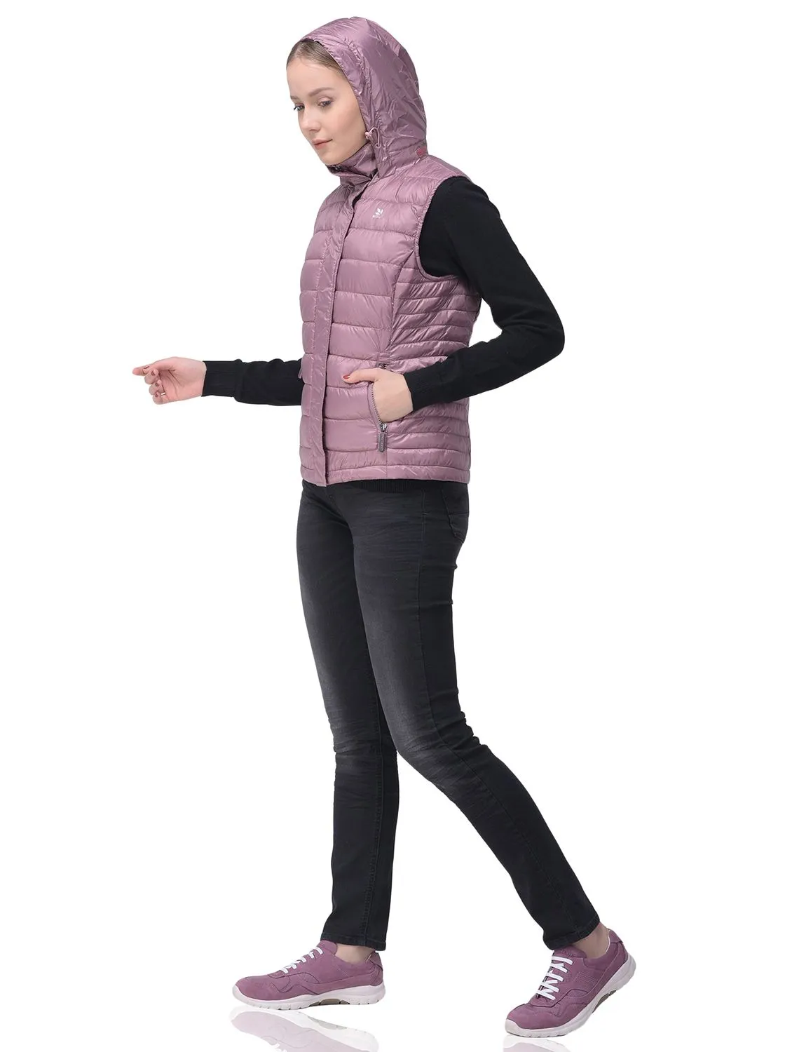 Wistful mauve quilted sleeveless jacket - Thumbnail 8