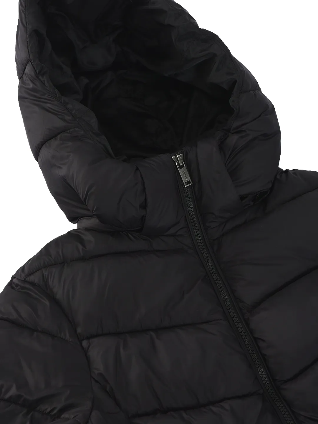 Black Long jacket for ladies with hood - Thumbnail 5