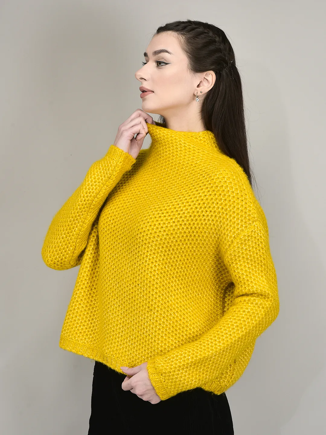 Woods Golden Yellow Pullover For Women - Thumbnail 2