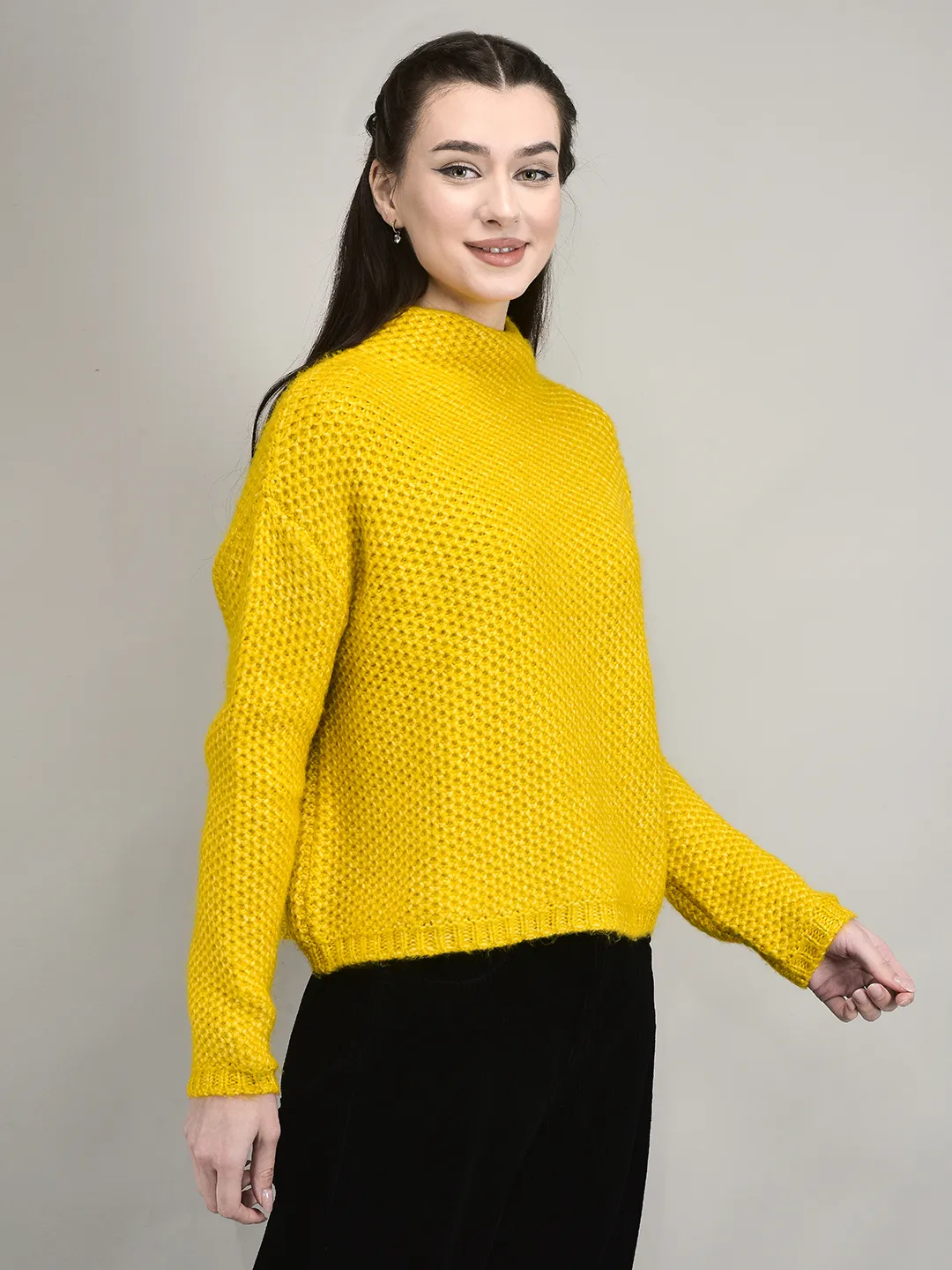 Woods Golden Yellow Pullover For Women - Thumbnail 3