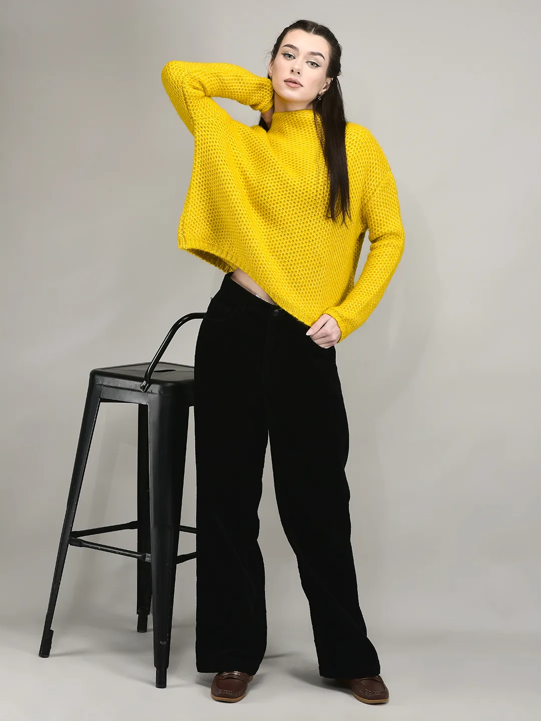 Woods Golden Yellow Pullover For Women - Thumbnail 6