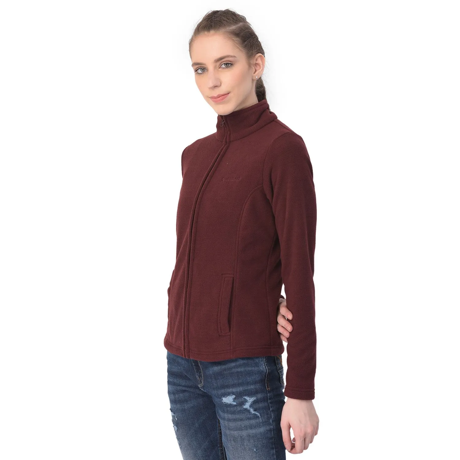 Dark wine sweatshirt for women - Thumbnail 5