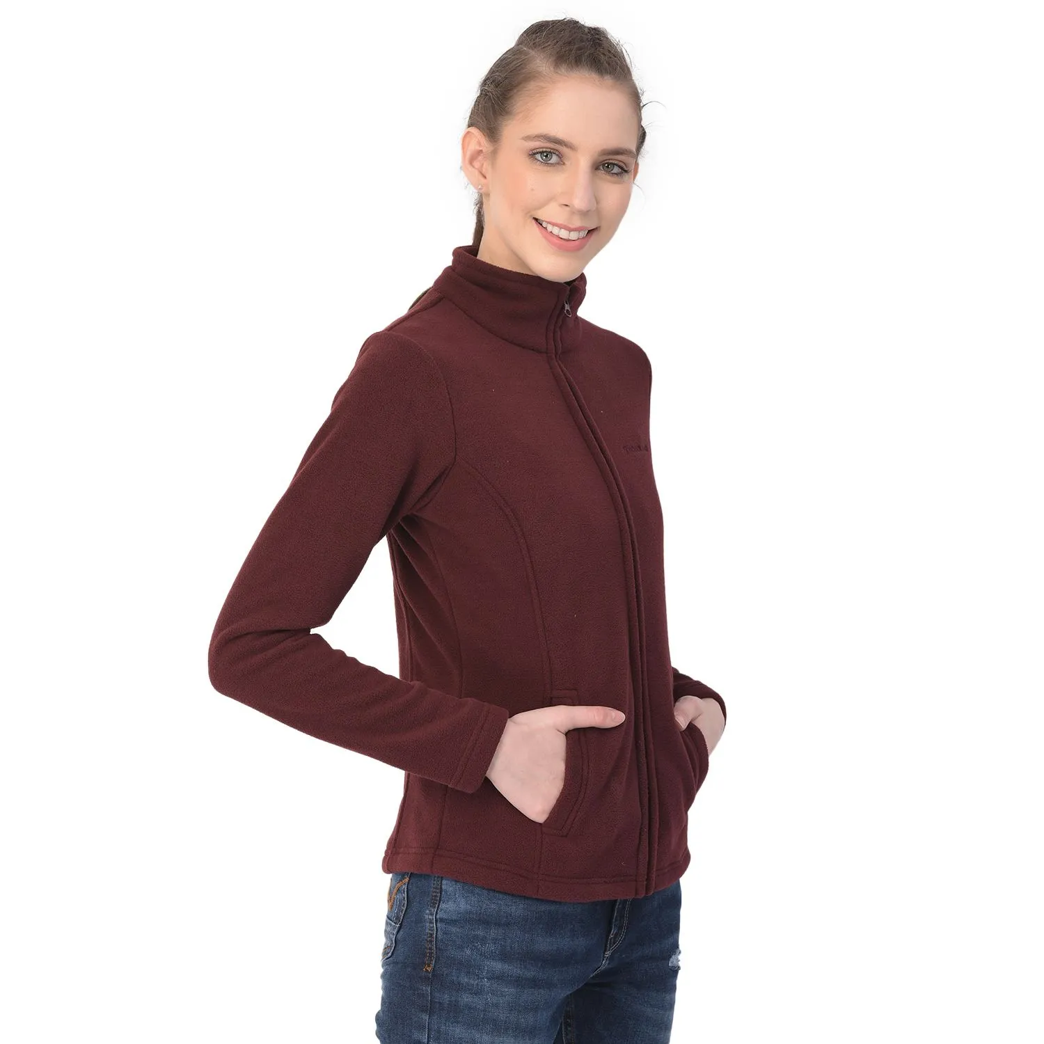 Dark wine sweatshirt for women - Thumbnail 6