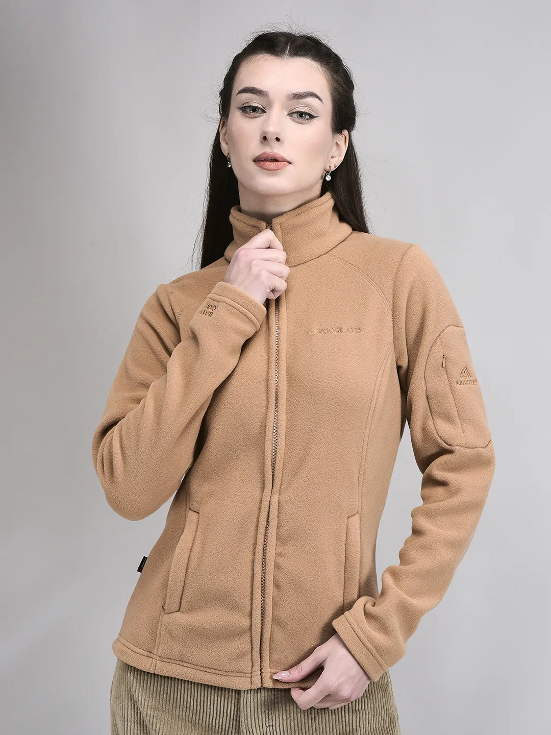 woodland-caramel-cozy-fleece-women-zipper-jacket