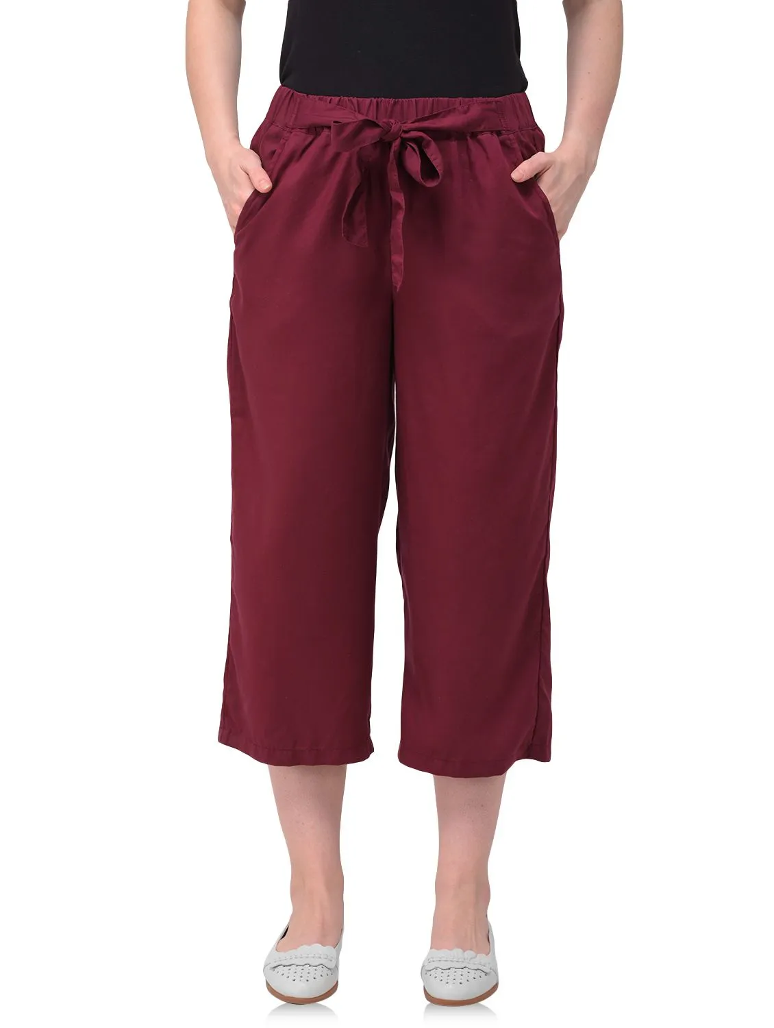 Wine culottes for women - Thumbnail 2