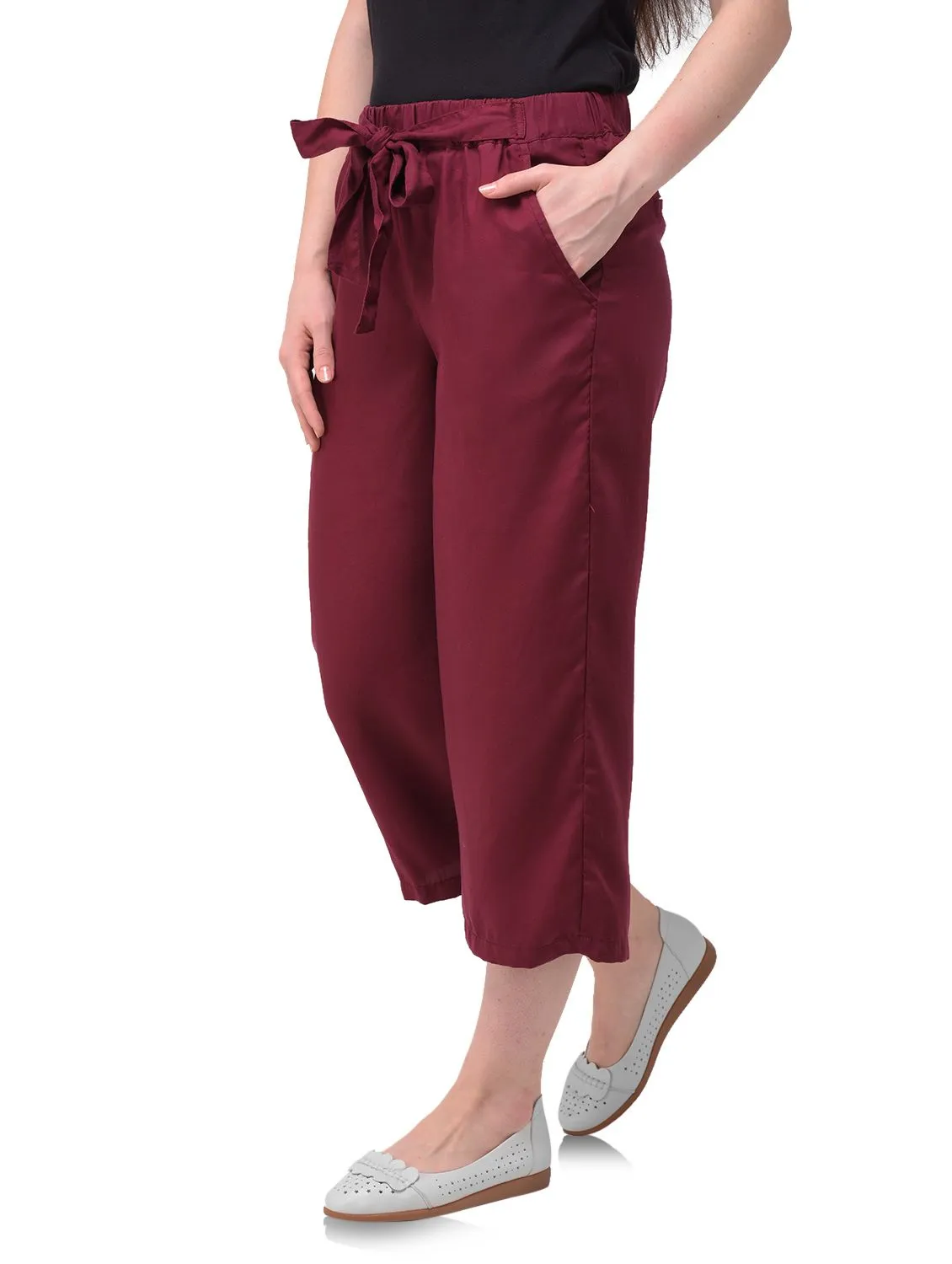 Wine culottes for women - Thumbnail 5