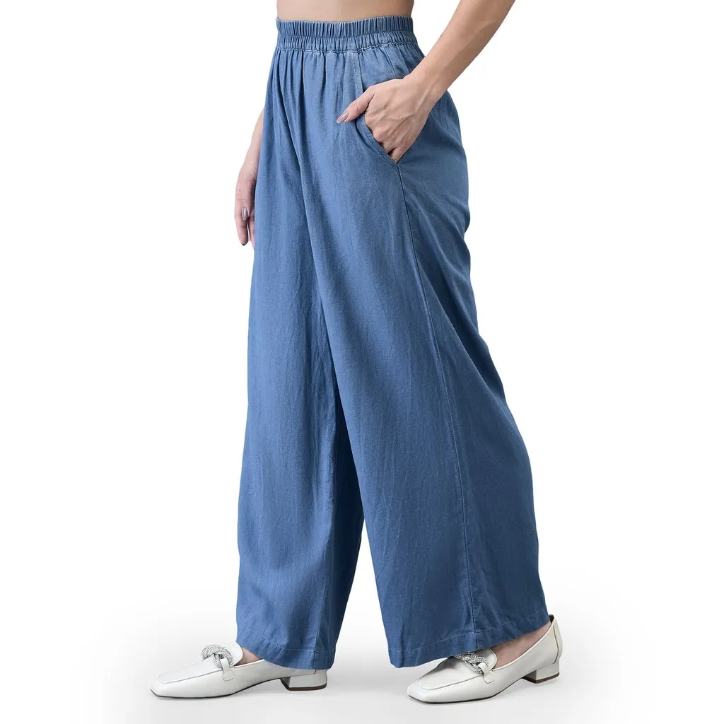 Woods Women Blue Trouser  - Thumbnail 2