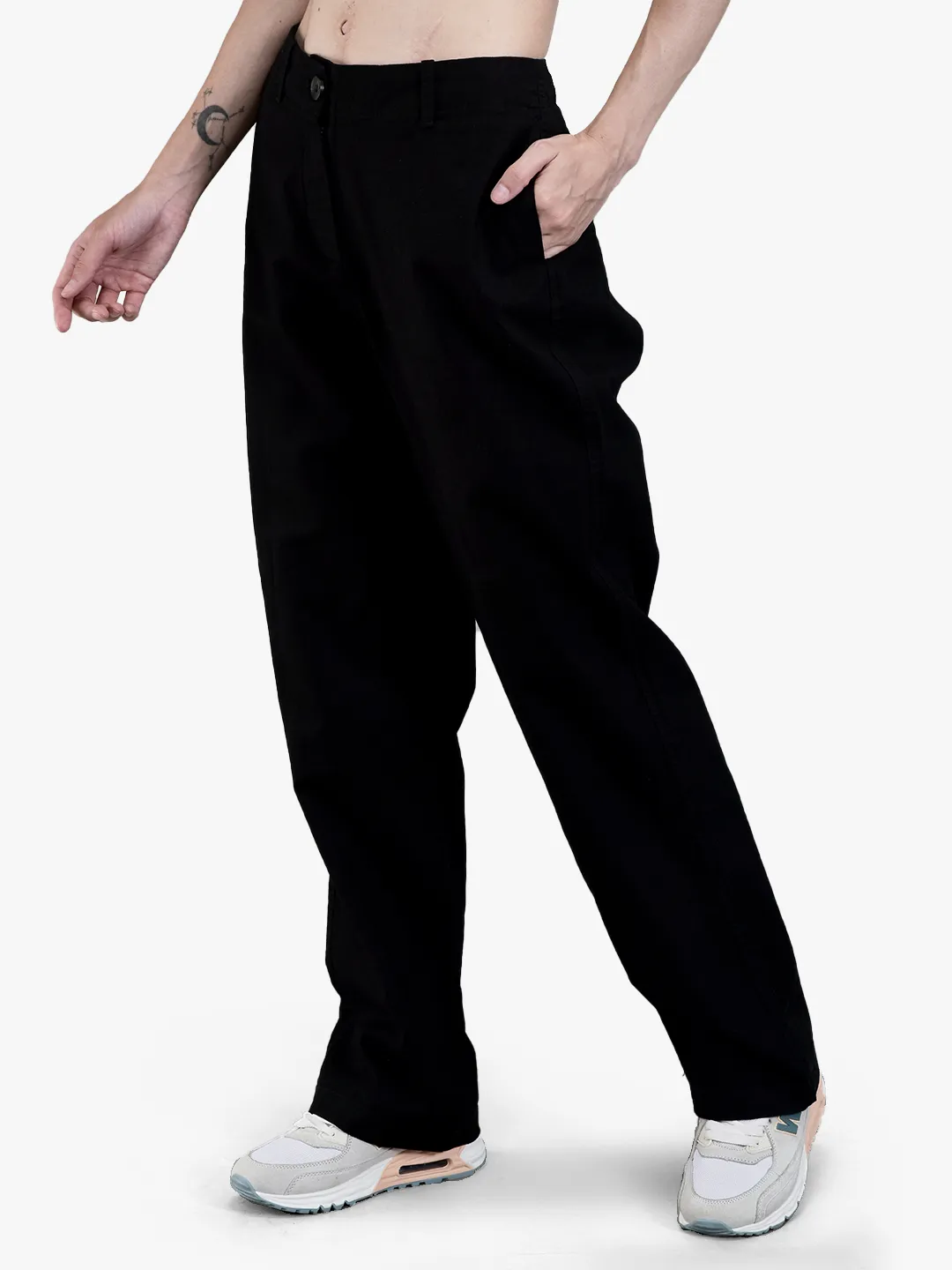 Woodland Ladies Black Cotton Linen Culottes 2