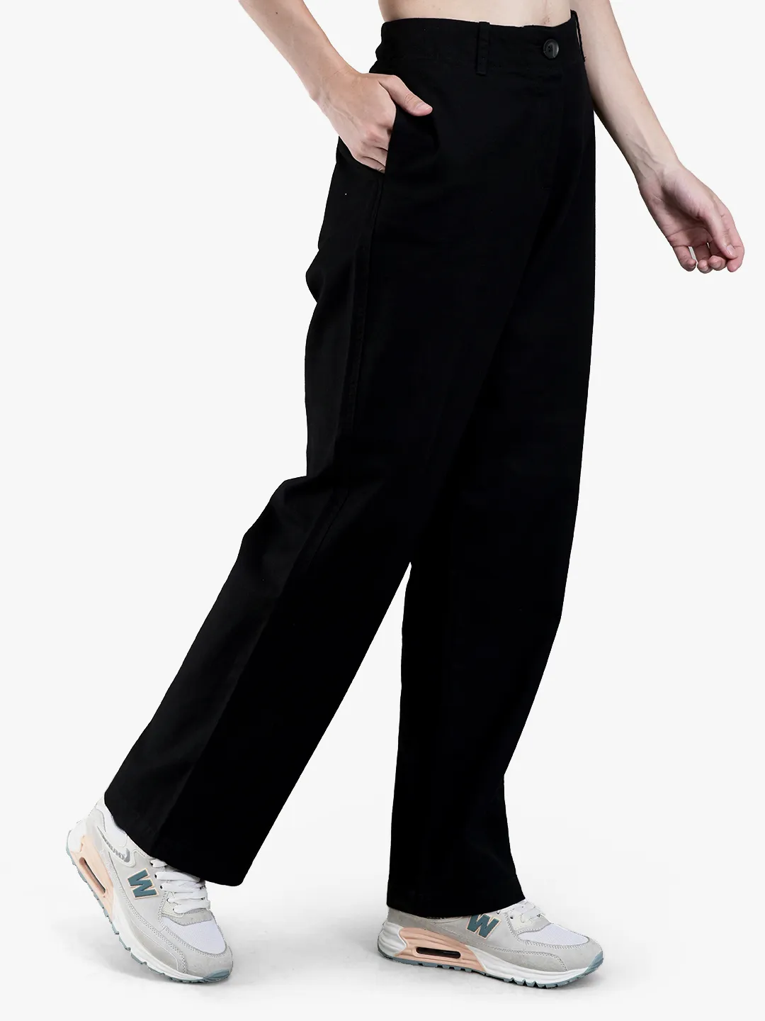 Woodland Ladies Black Cotton Linen Culottes 3