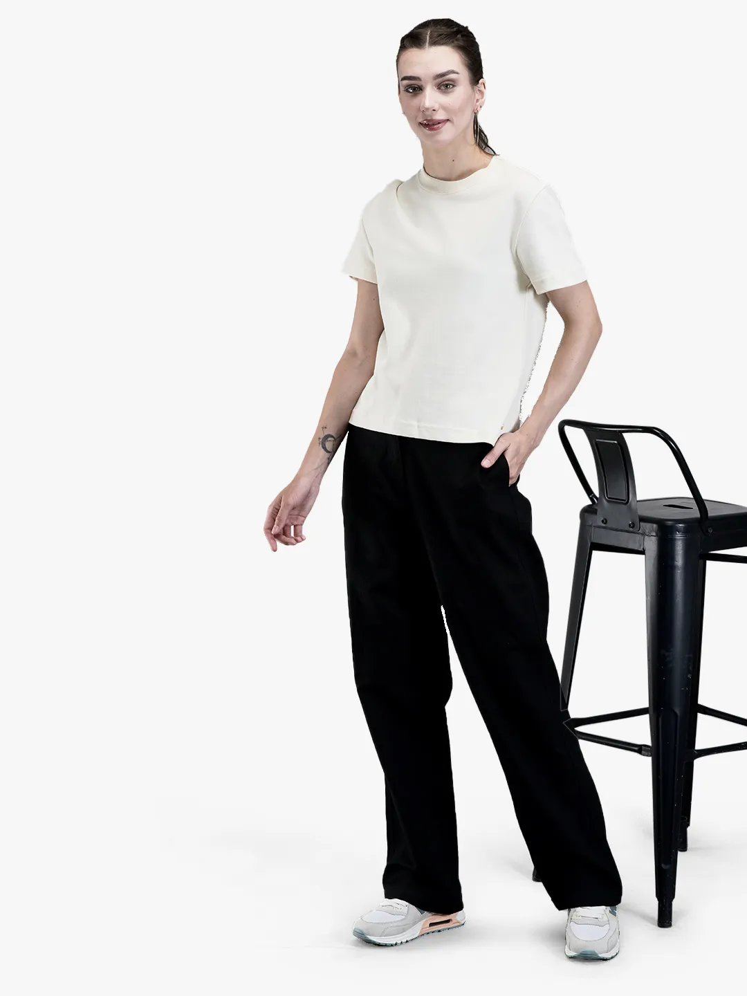 Woodland Ladies Black Cotton Linen Culottes 7