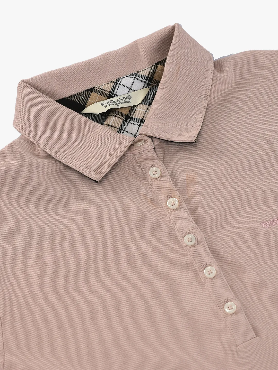 Ladies Rose Smoke Cotton Spandex Polo T-Shirt 5