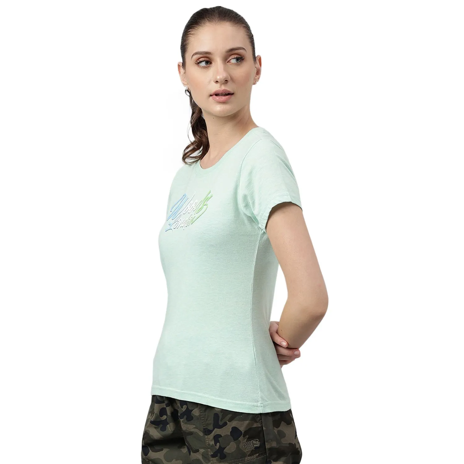 Lgreen round neck t-shirt for women - Thumbnail 3
