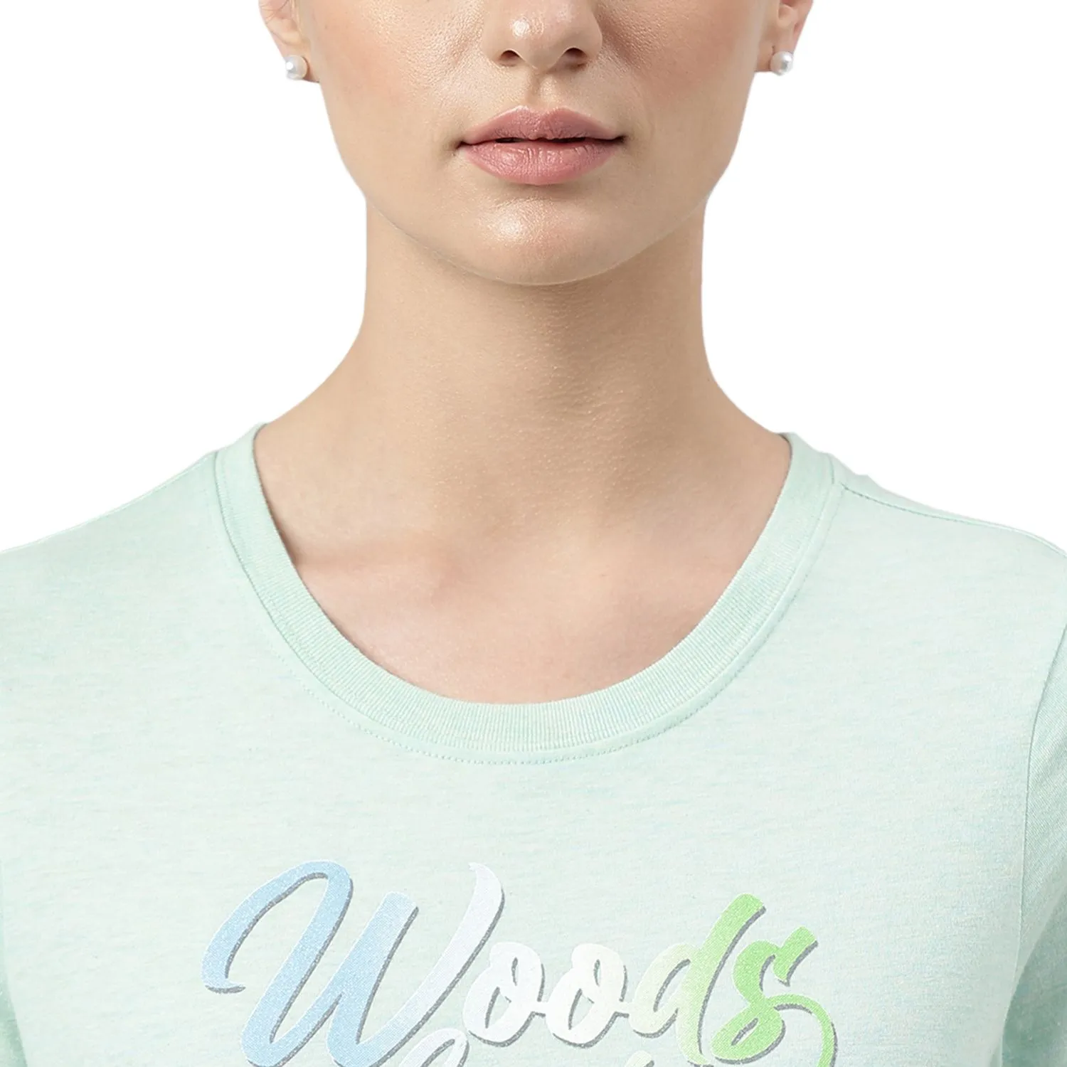Lgreen round neck t-shirt for women - Thumbnail 5