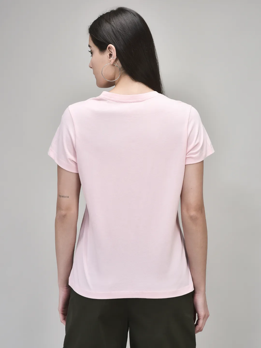 Pink Cotton Mountain Graphic Ladies Tshirt - Thumbnail 5