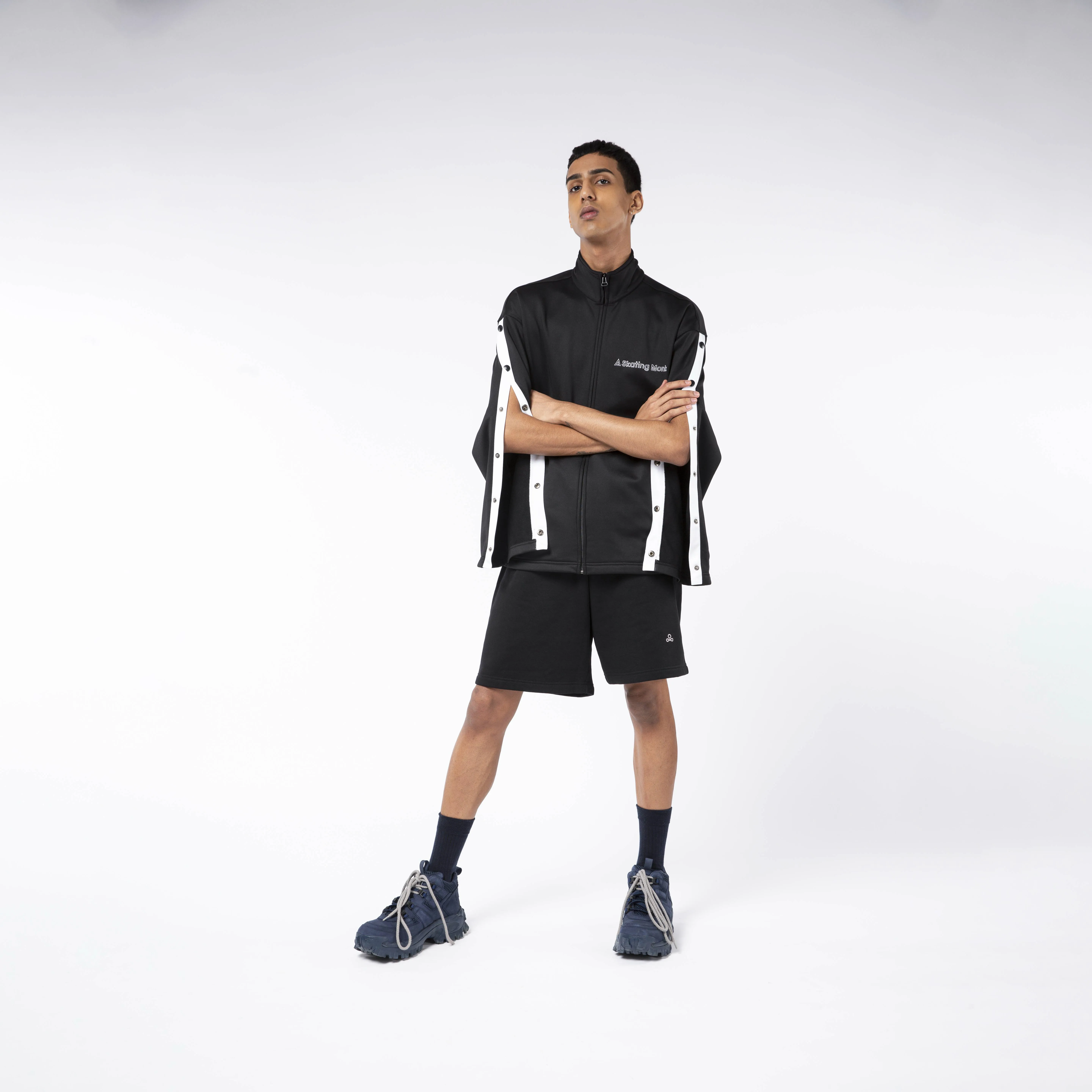 Unisex Black Full Sleeve Jacket - Thumbnail 3