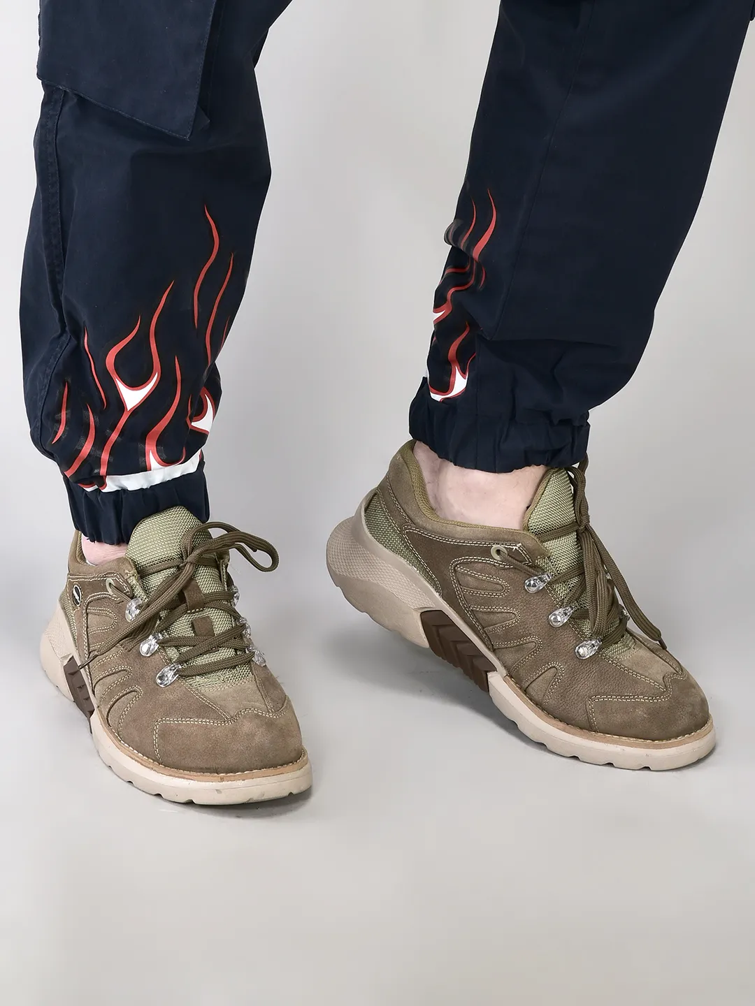 Navy Fire Print Joggers - Thumbnail 5