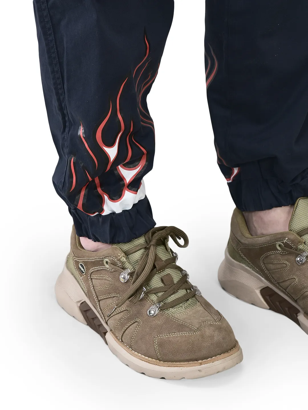 Navy Fire Print Joggers - Thumbnail 6