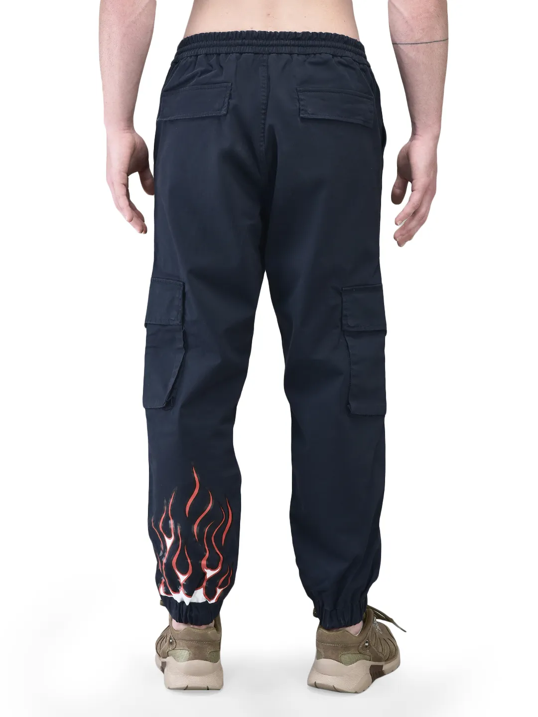 Navy Fire Print Joggers - Thumbnail 12