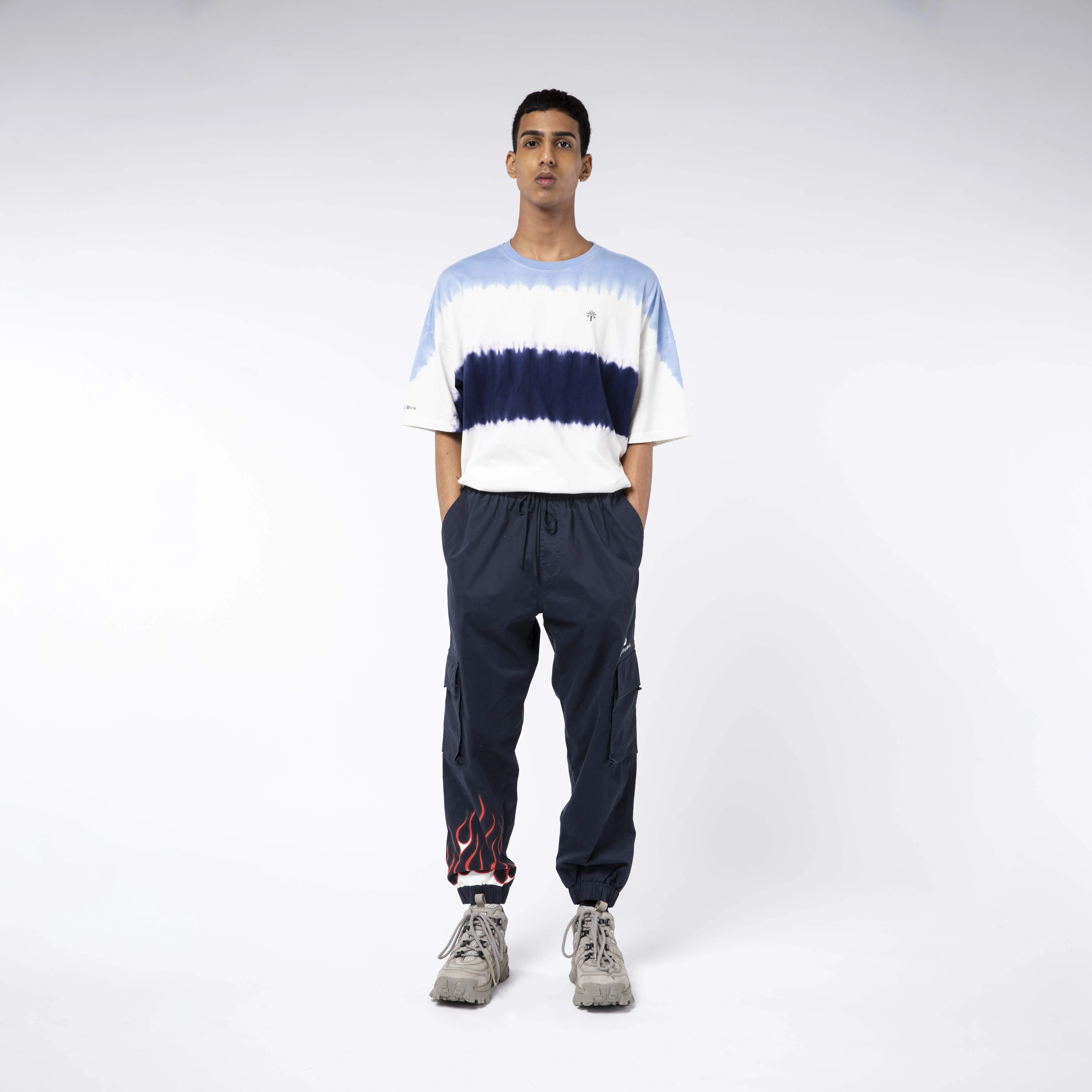Navy Fire Print Joggers - Thumbnail 13