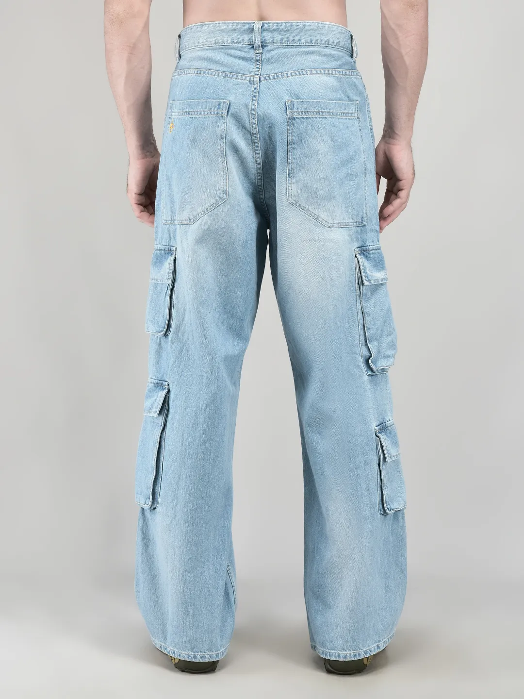 Blue Cotton Cargo Bottoms - Thumbnail 6