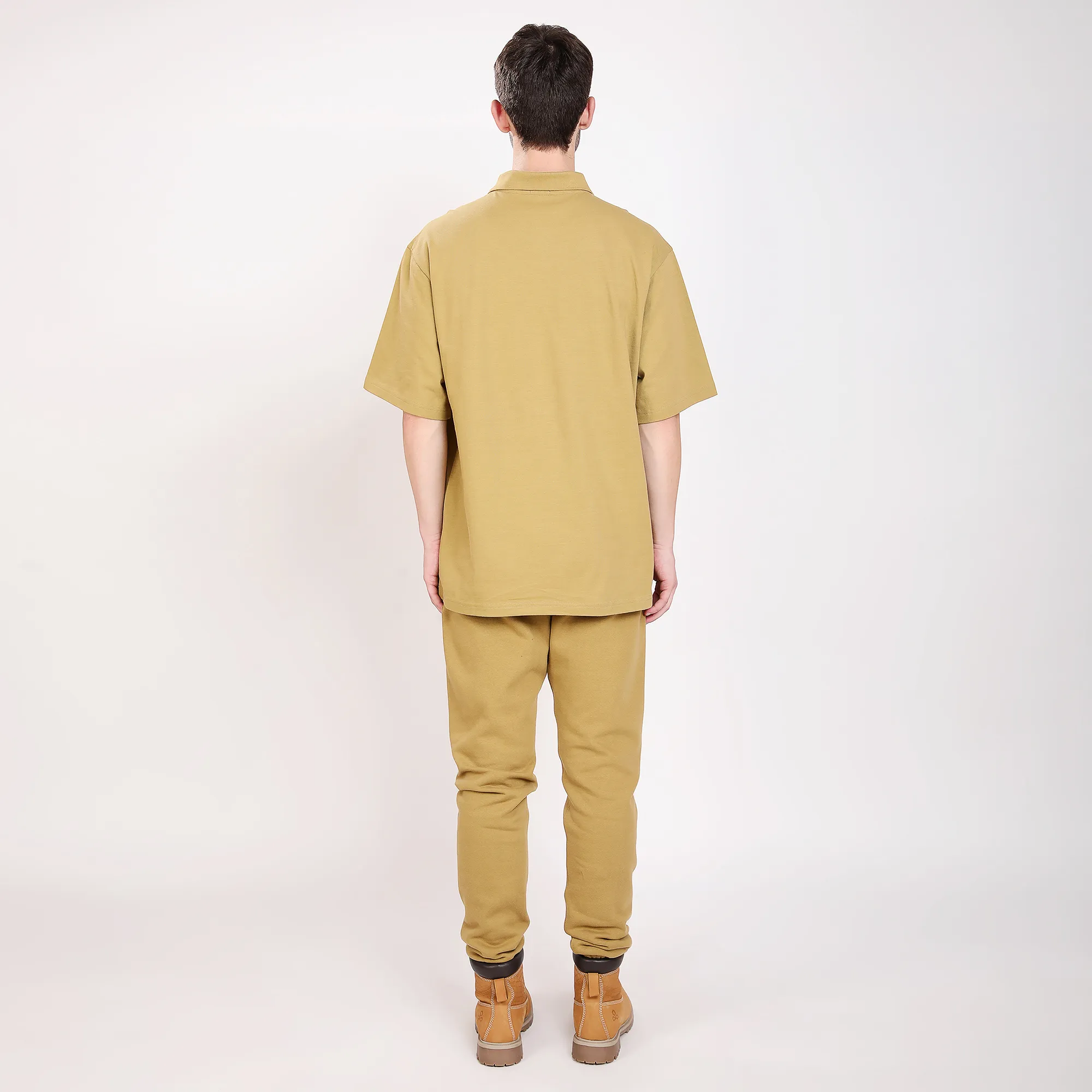 Gold Unisex Cotton Polo T-Shirt - Thumbnail 3